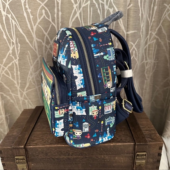DISNEY DISNEYLAND PARK LOUNGEFLY BACKPACK DAPPER DAPPER DANS MAIN STREET NEW HTF - Picture 3 of 8